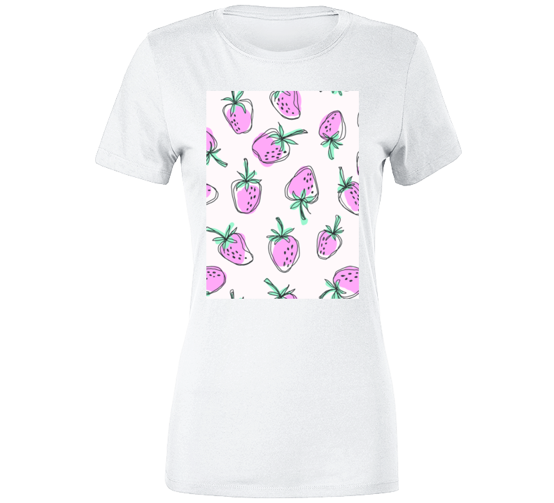 Strawberries By D. D. Shantell Ladies T Shirt
