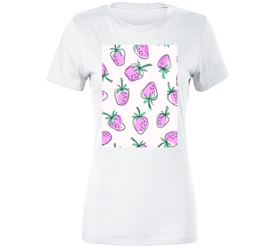 Strawberries By D. D. Shantell Ladies T Shirt